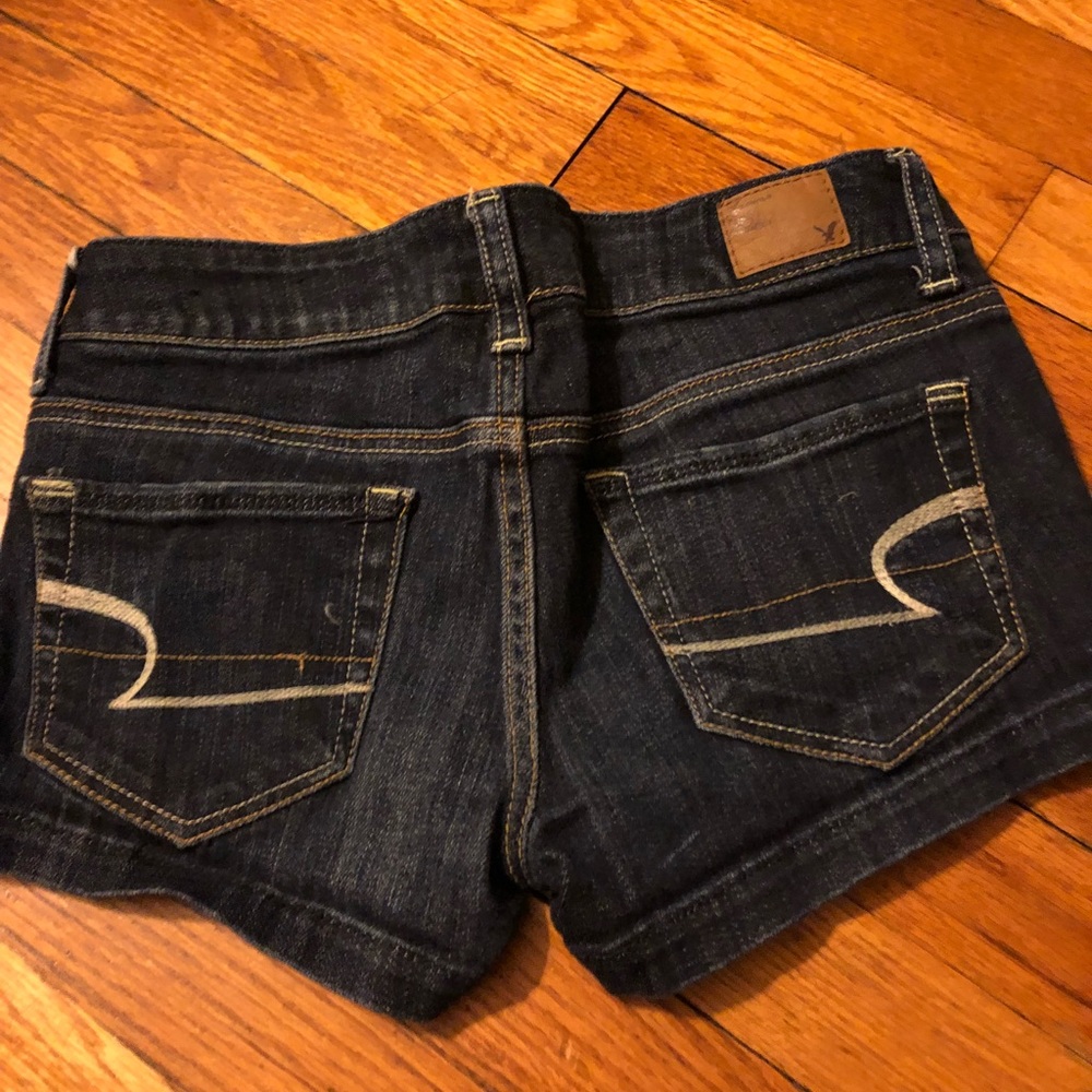 AE denim shorts